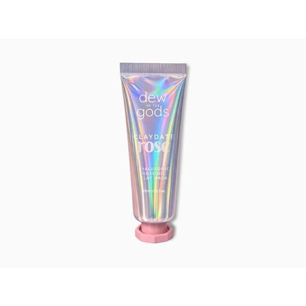 Dew Of The Gods Claydate Rose Hyaluronic Clay Mask 15ml .5 Oz New In Box SEALED